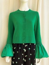 画像1: ウールカシミヤ　ニットショートカーディガン  (1)