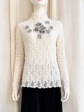 画像5: 花モチーフストレッチレース  (5)