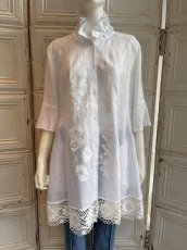 画像1: ペイントリネン　ブラウス  (1)