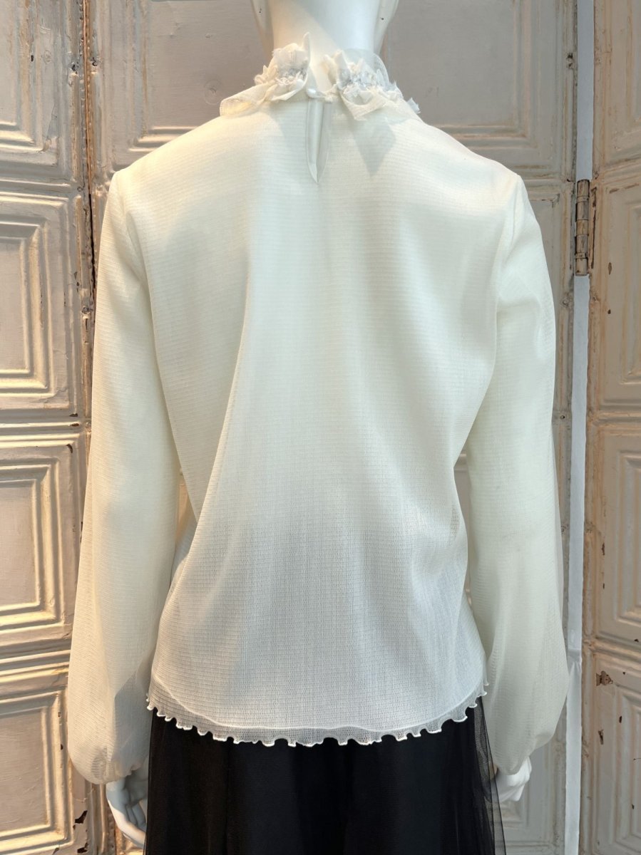 画像9: Pe/Wチュール スタンドネックフリル  (9)