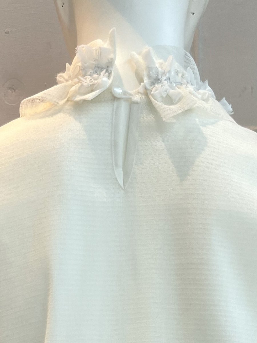 画像10: Pe/Wチュール スタンドネックフリル  (10)