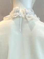 画像10: Pe/Wチュール スタンドネックフリル  (10)