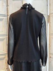 画像3: Pe/Wチュール スタンドネックフリル  (3)