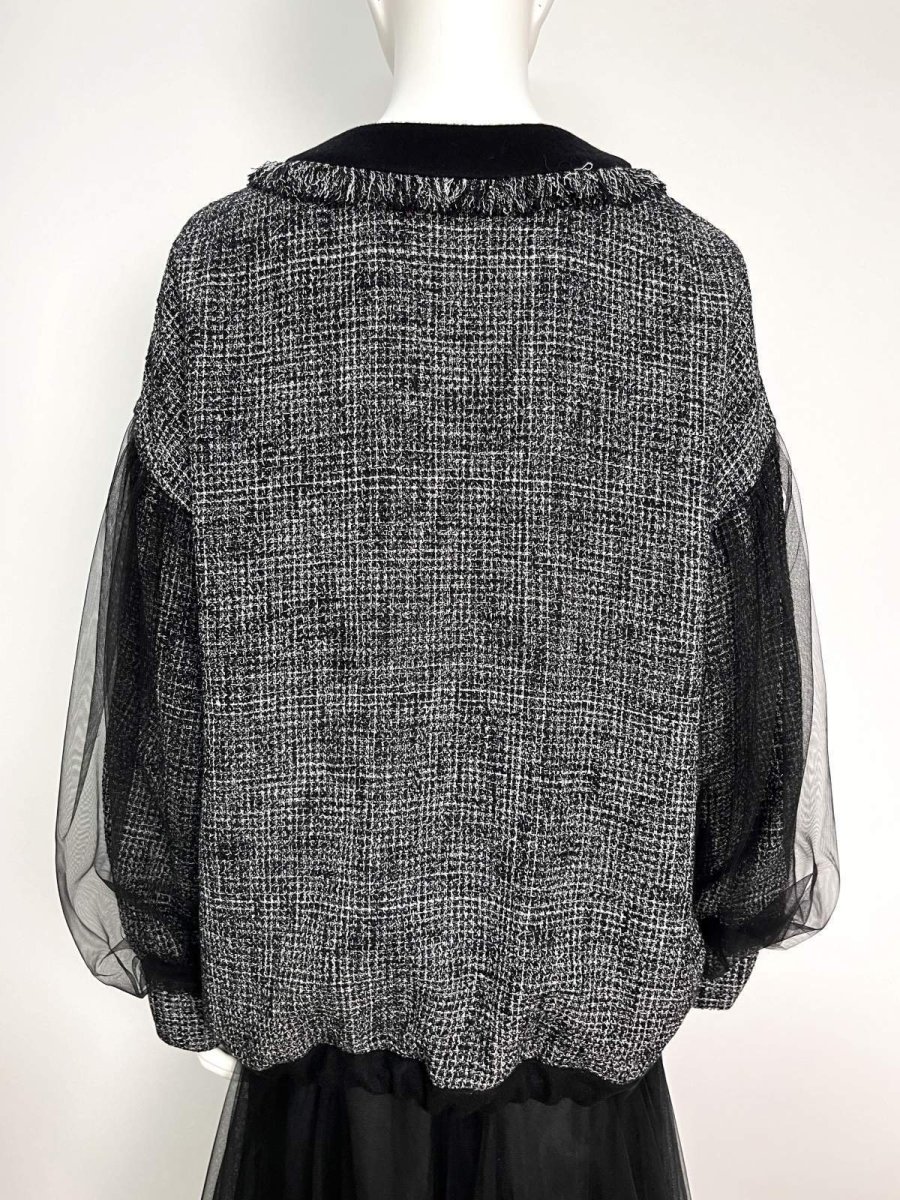 画像3: モノトーンツイード　ブルゾン  (3)