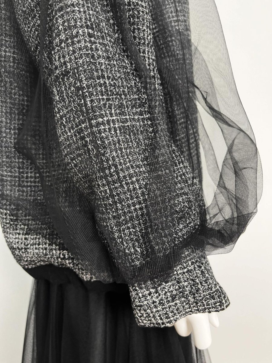 画像6: モノトーンツイード　ブルゾン  (6)