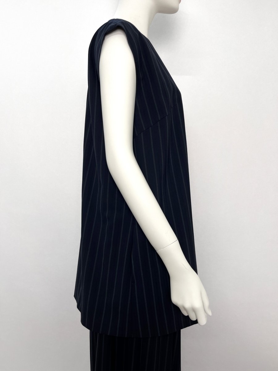 画像2: ストレッチストライプ　ジレ  (2)