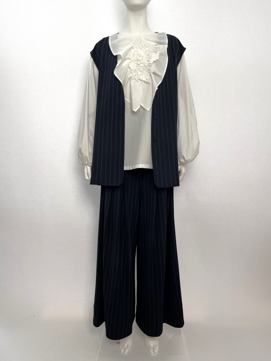 画像7: ストレッチストライプ　ジレ  (7)