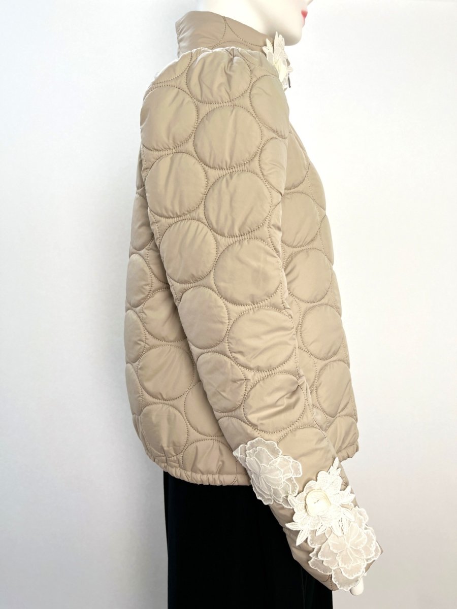 画像2: キルティングレース付ジャケット  (2)