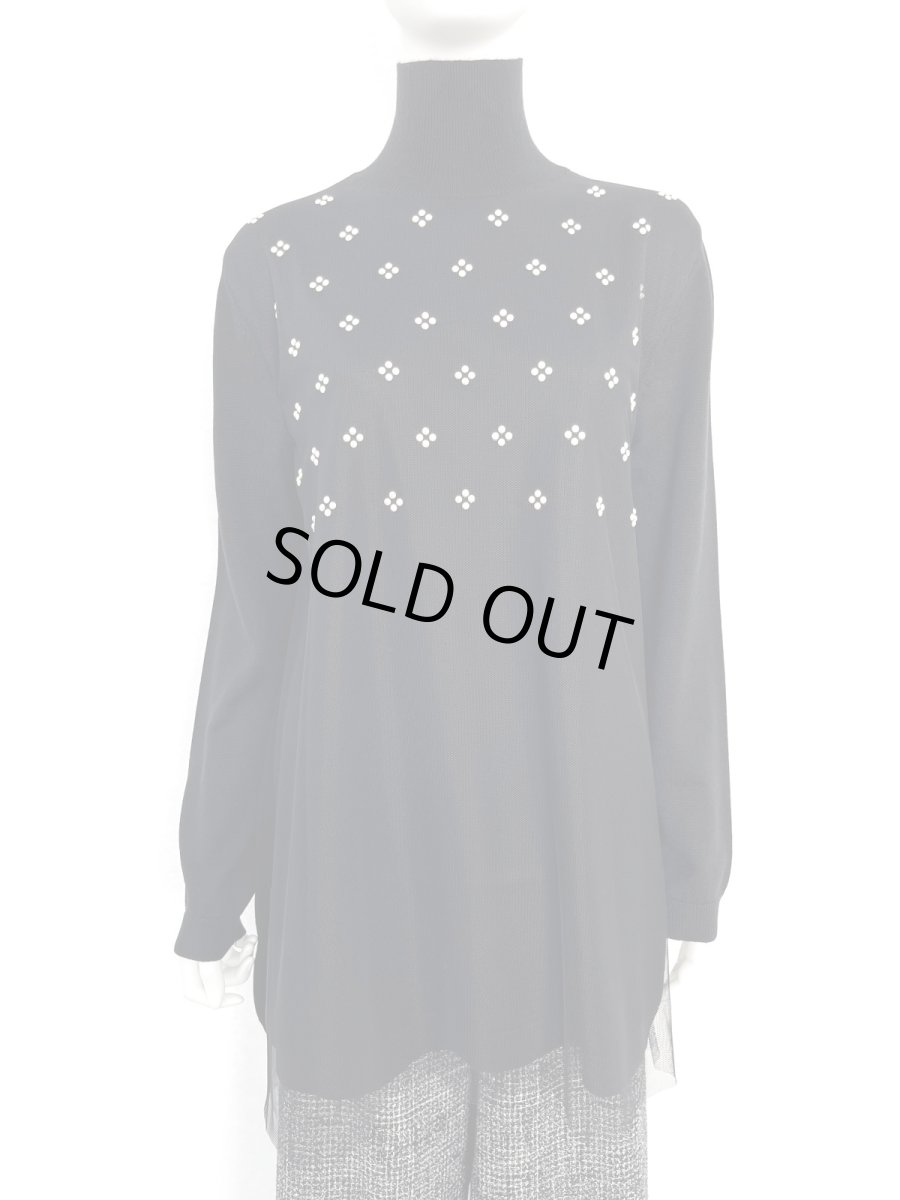 画像1: ジュエリーパールニット　チュニック  (1)