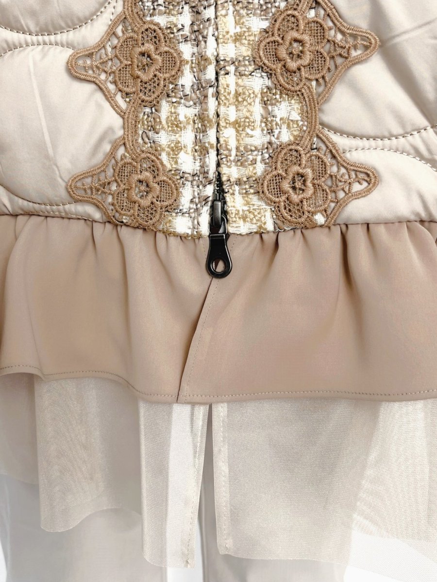 画像13: コンビツイード　キルティングレース付コート  (13)