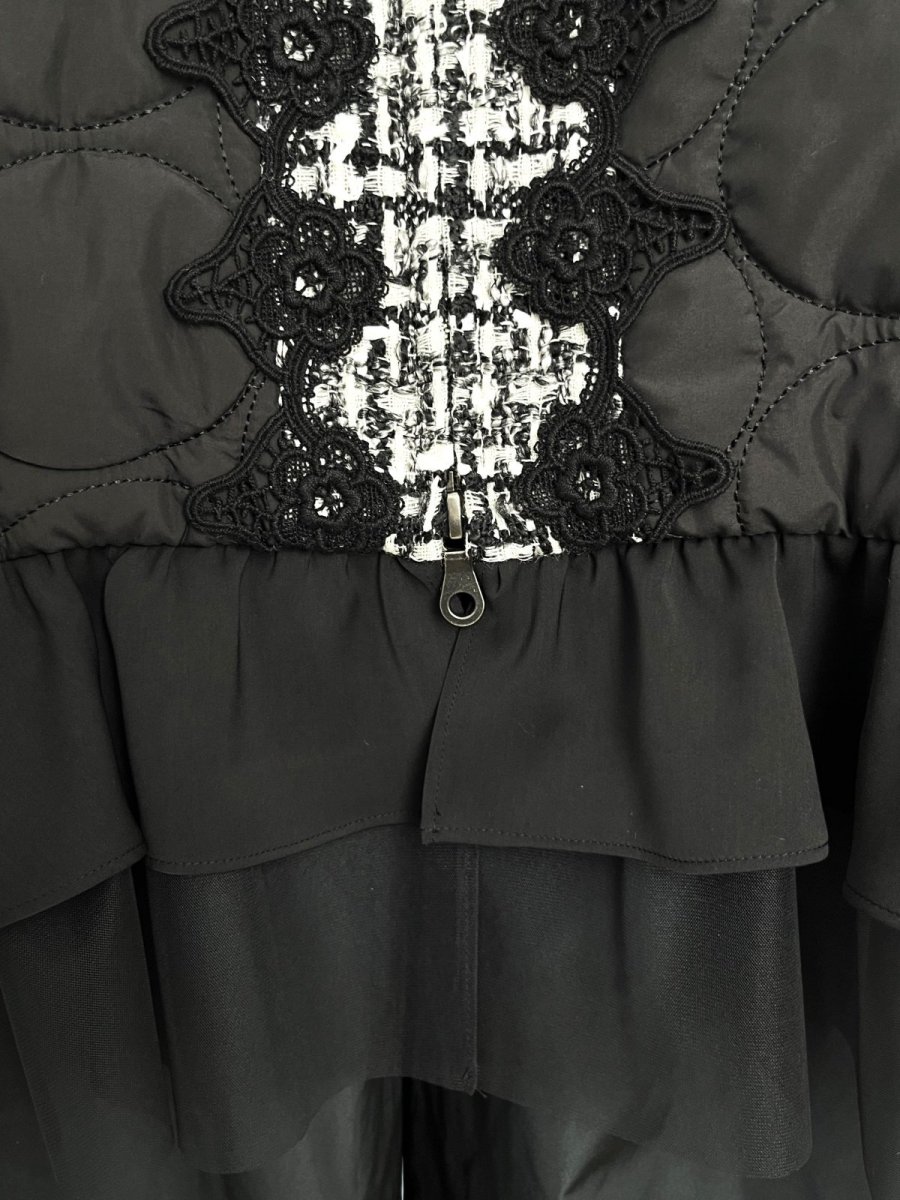 画像5: コンビツイード　キルティングレース付コート  (5)