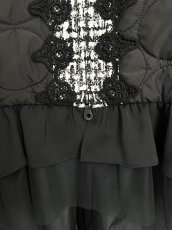 画像5: コンビツイード　キルティングレース付コート  (5)