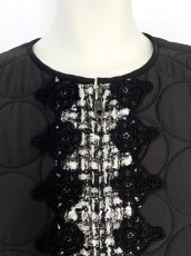 画像4: コンビツイード　キルティングレース付コート  (4)