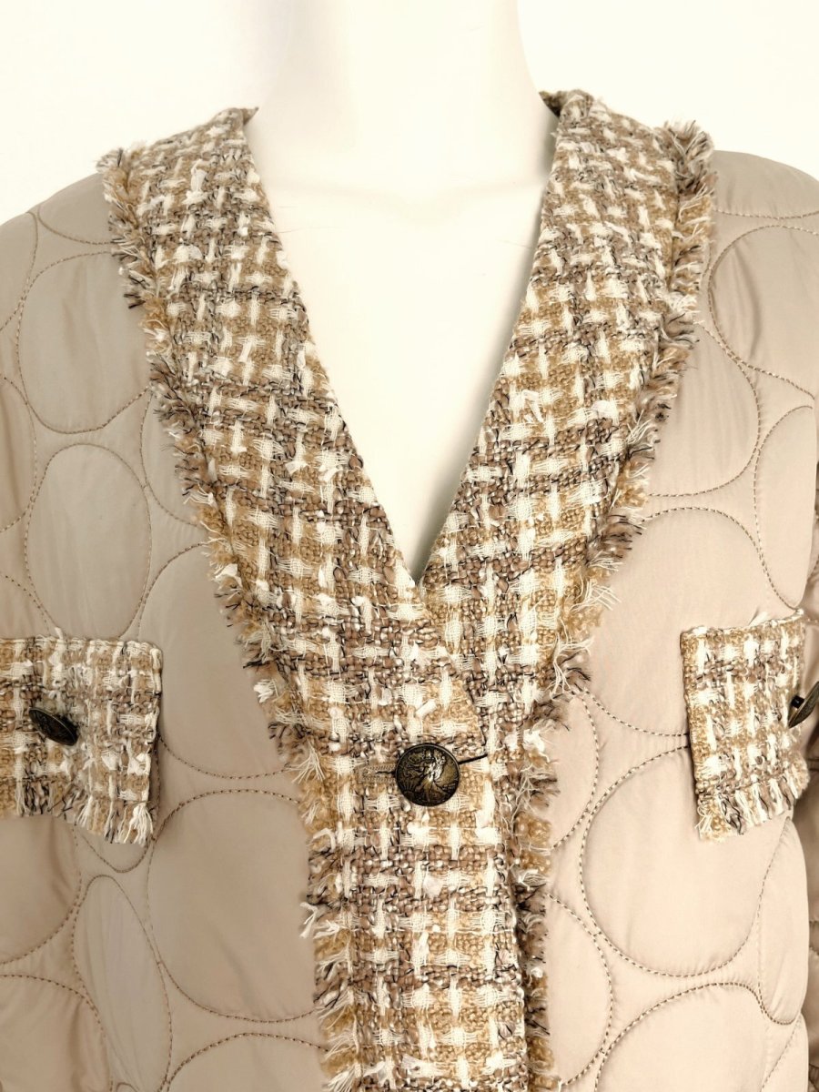 画像2: コンビツイード　キルティングジャケット (2)