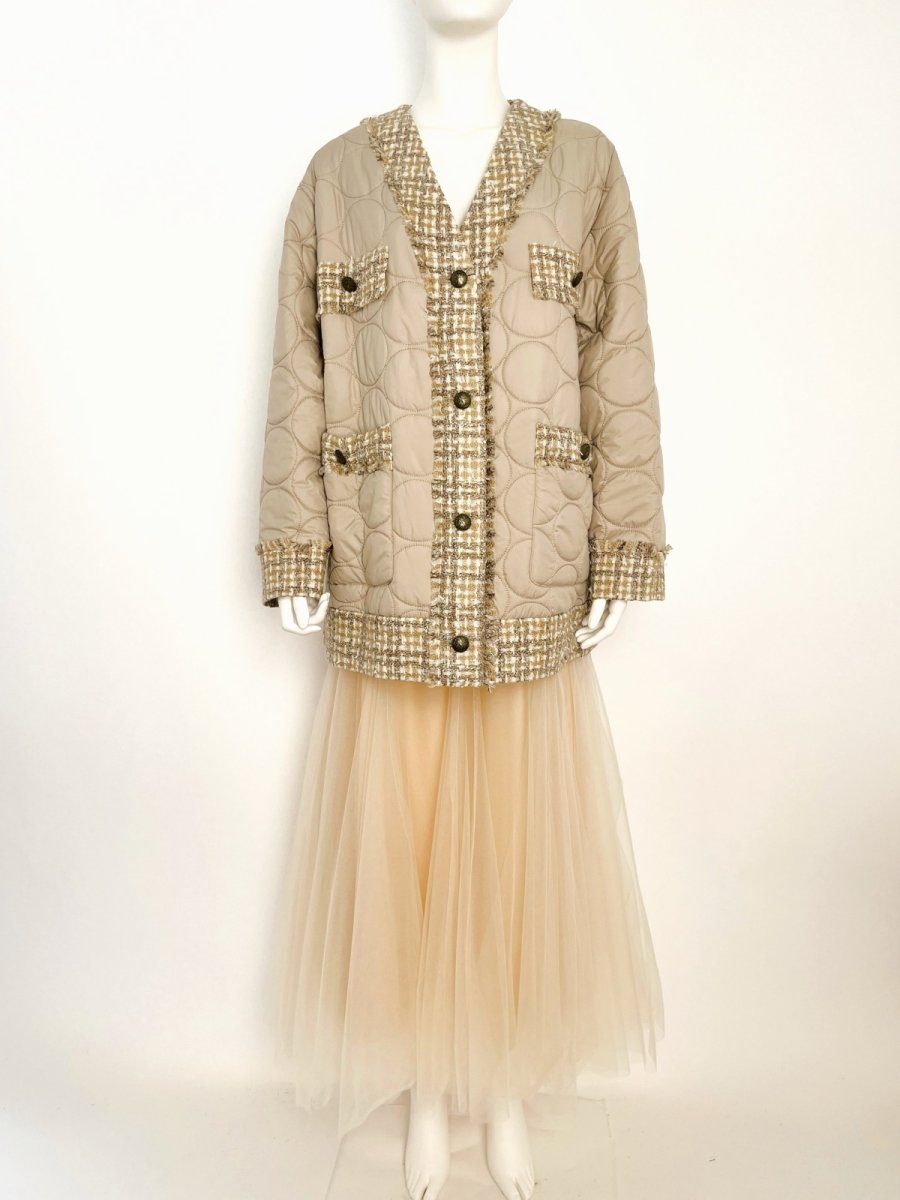 画像4: コンビツイード　キルティングジャケット (4)