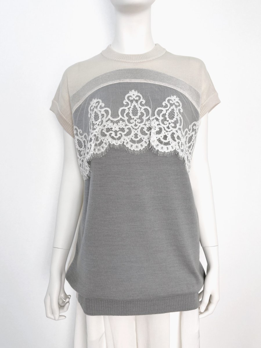 画像6: ミニョンレースニットチュニック  (6)