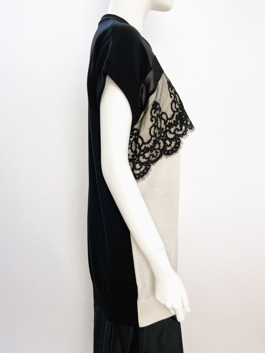 画像2: ミニョンレースニットチュニック  (2)