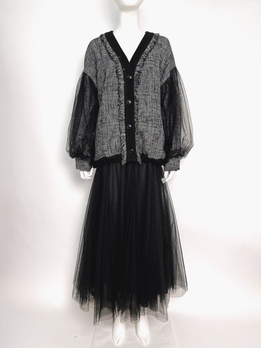 画像8: モノトーンツイード　ブルゾン  (8)