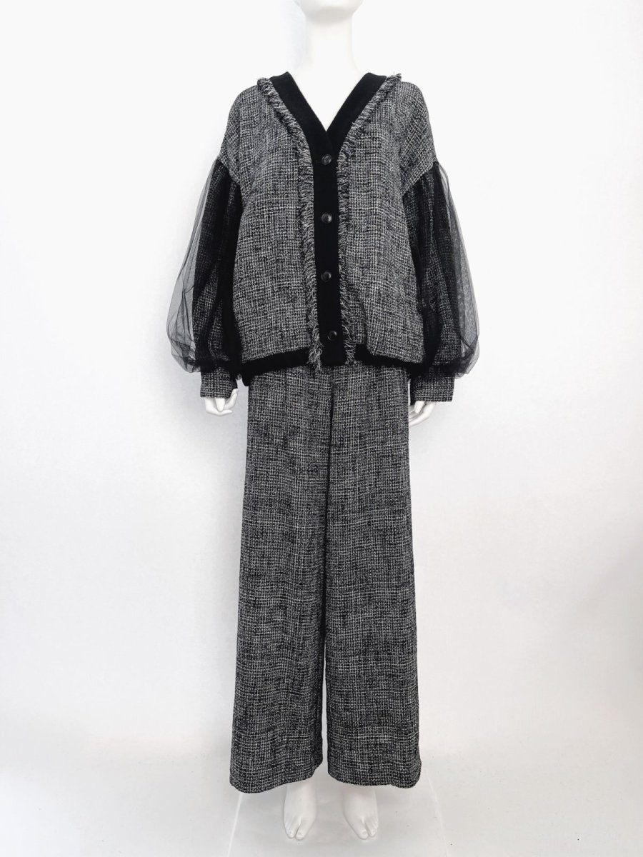 画像9: モノトーンツイード　ブルゾン  (9)