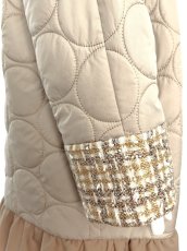 画像14: コンビツイード　キルティングレース付コート  (14)