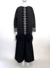 画像8: コンビツイード　キルティングレース付コート  (8)