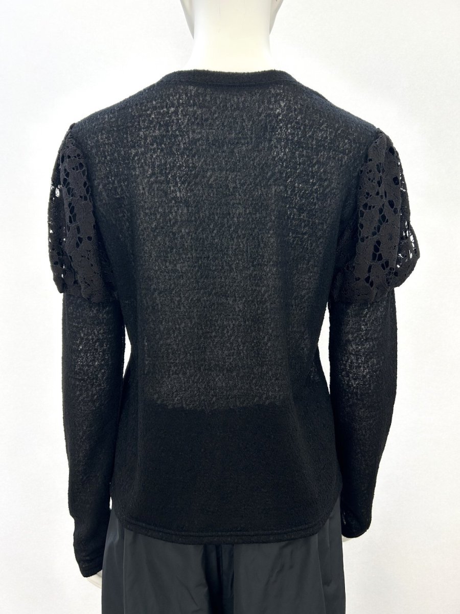 画像3: ムースジャガード　パフスリーブカットソー  (3)