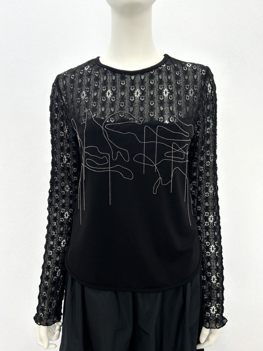 画像1: une une チェーン カットソー  (1)