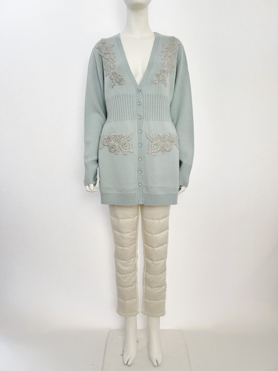 画像4: エンブロイダリーニット ロングカーディガン  (4)