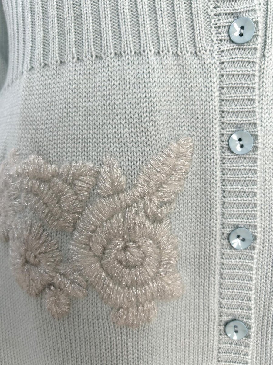 画像3: エンブロイダリーニット ロングカーディガン  (3)
