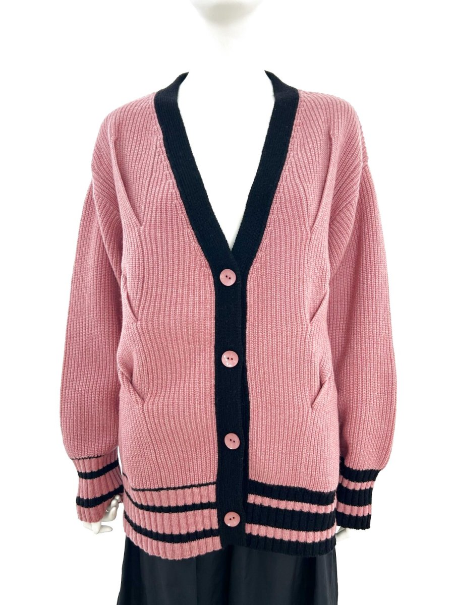 画像1: ミックスケーブルニット カーディガン (1)