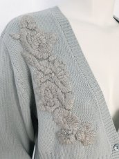 画像2: エンブロイダリーニット ロングカーディガン  (2)