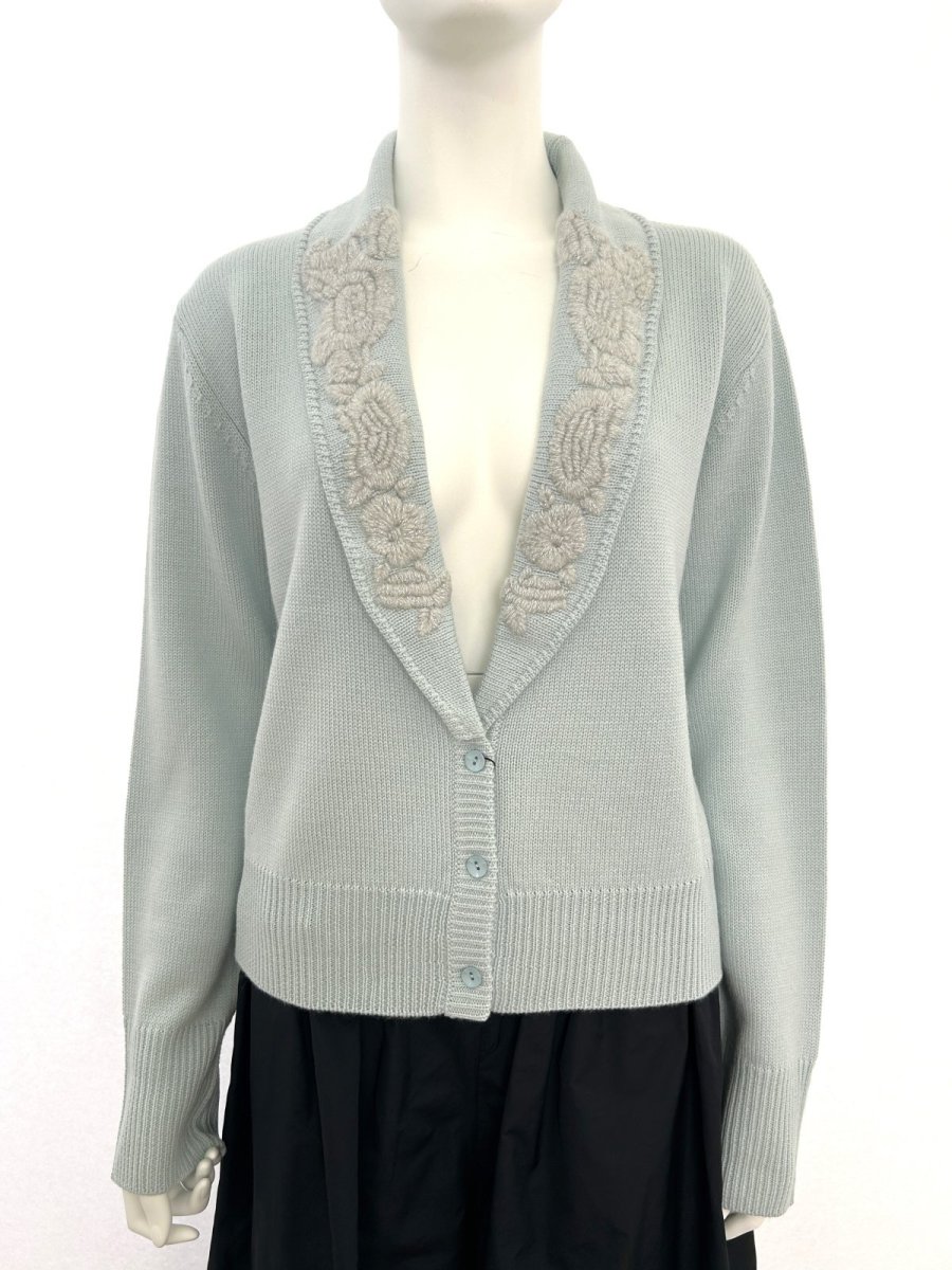 画像1: エンブロイダリーニット カーディガン  (1)