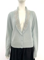 画像1: エンブロイダリーニット カーディガン  (1)