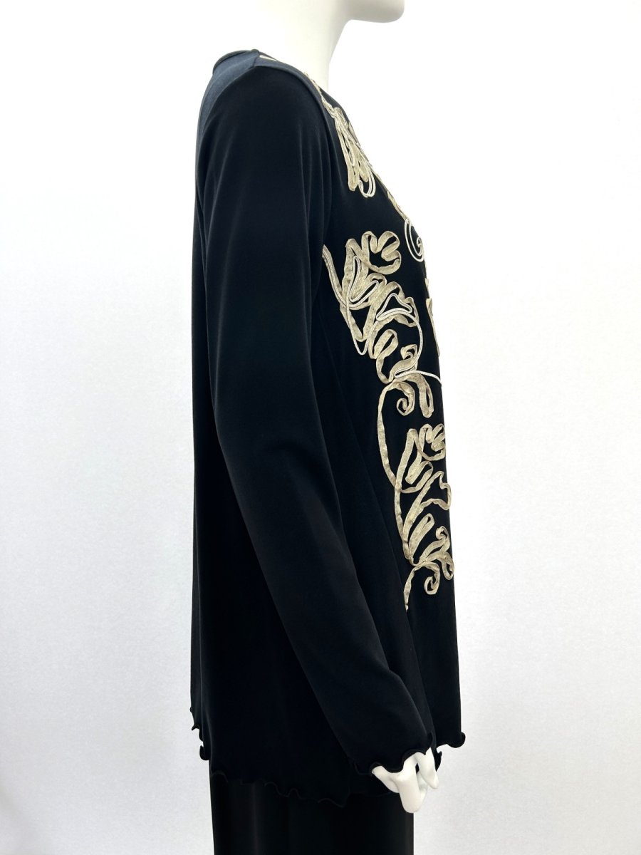 画像8: ウォーム天竺チュニック リボン刺繍チュニック  (8)