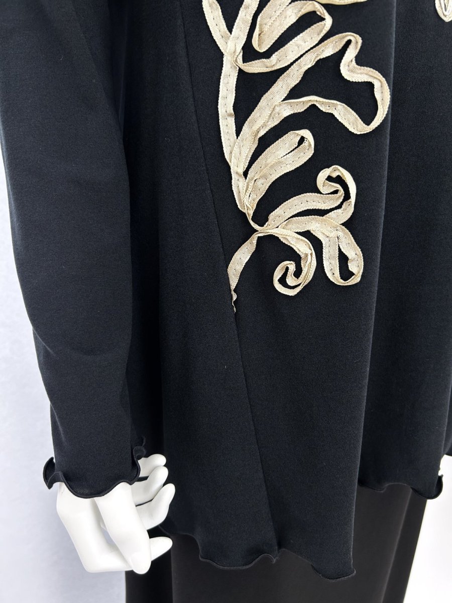 画像11: ウォーム天竺チュニック リボン刺繍チュニック  (11)