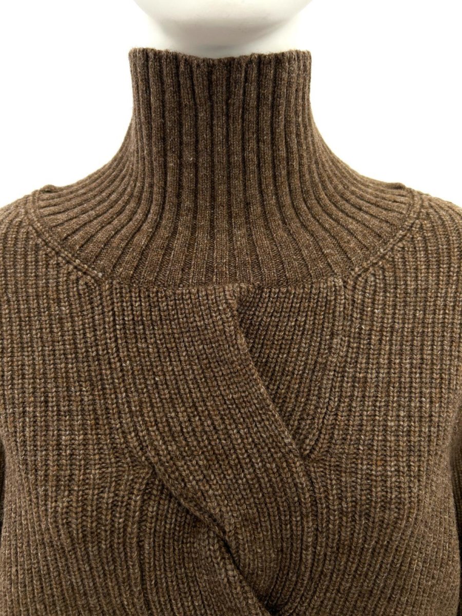 画像5: ミックスケーブルニット　スタンドネック (5)