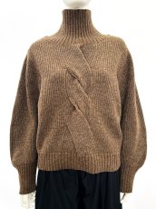 画像4: ミックスケーブルニット　スタンドネック (4)