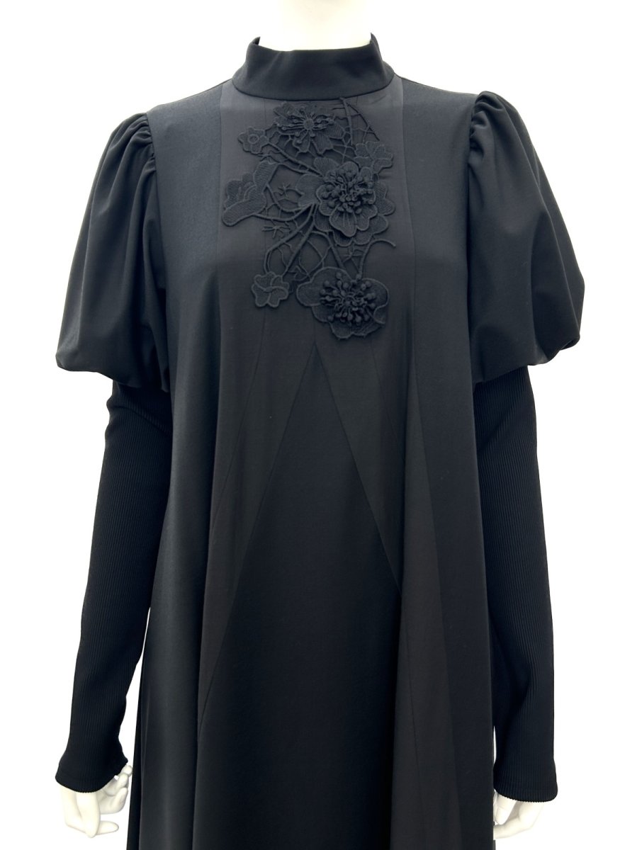 画像4: ウールリッチ２WAY　パフスリーブワンピース  (4)