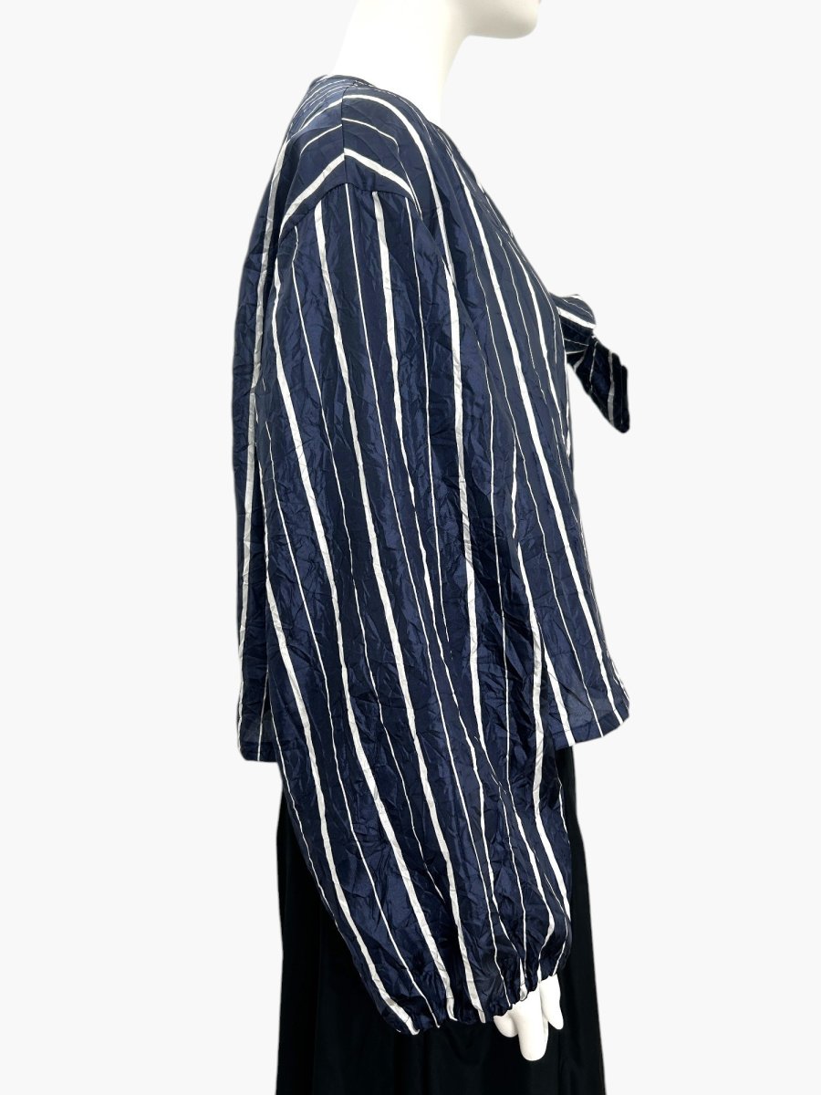 画像2: ワッシャーストライプス　ブラウス  (2)