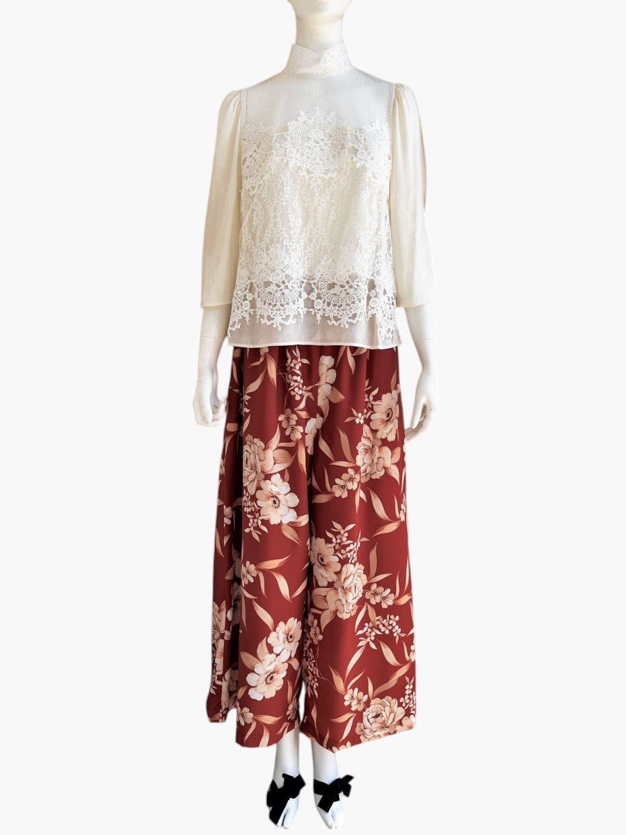 画像5: CLASSICフラワープリント　パンツ  (5)