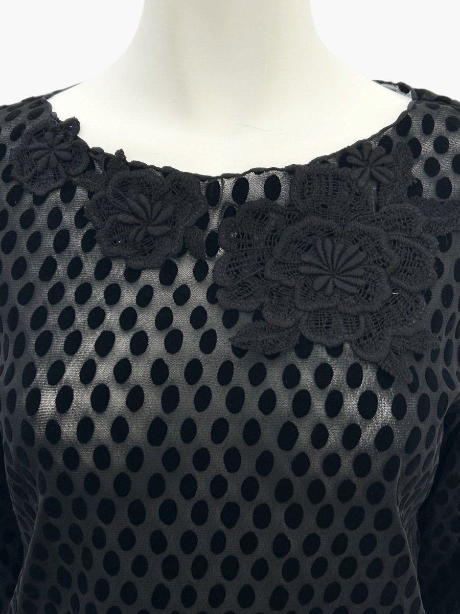 画像12: ランダムドットチュール ラウンドネック  (12)