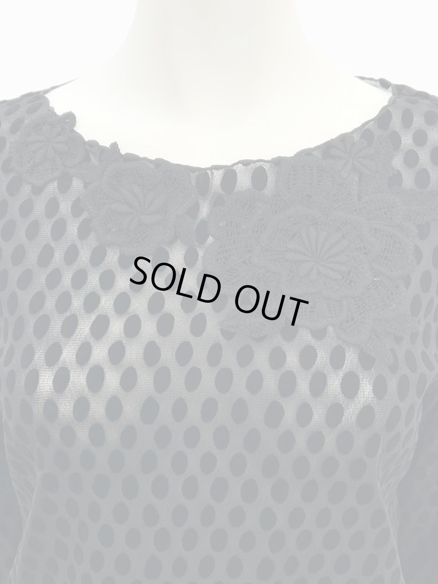 画像12: ランダムドットチュール ラウンドネック  (12)