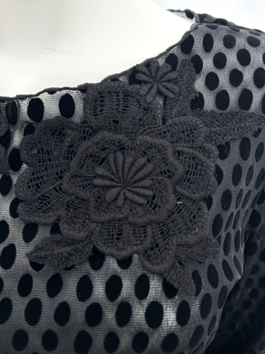 画像13: ランダムドットチュール ラウンドネック  (13)