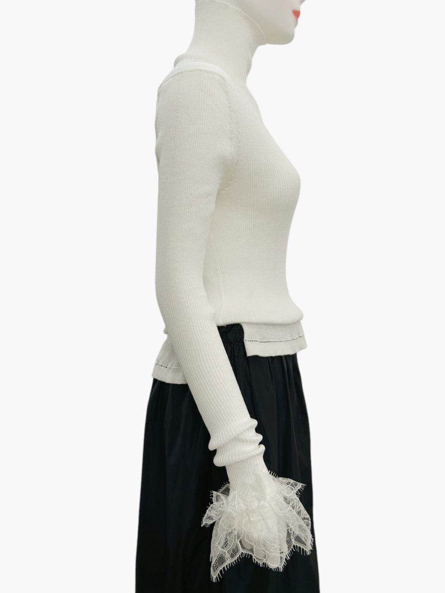 画像2: ベールリブニット スタンドネック  (2)