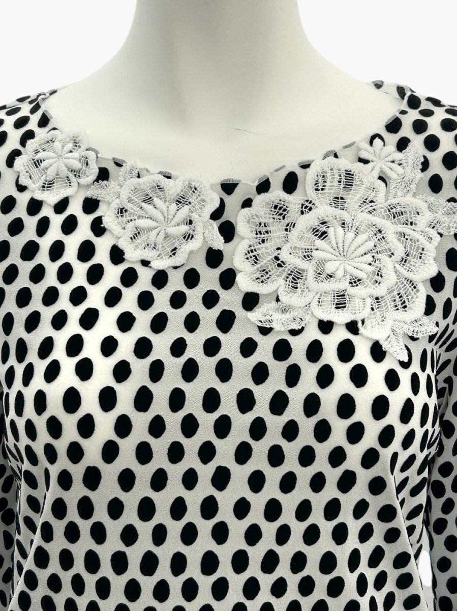 画像4: ランダムドットチュール ラウンドネック  (4)