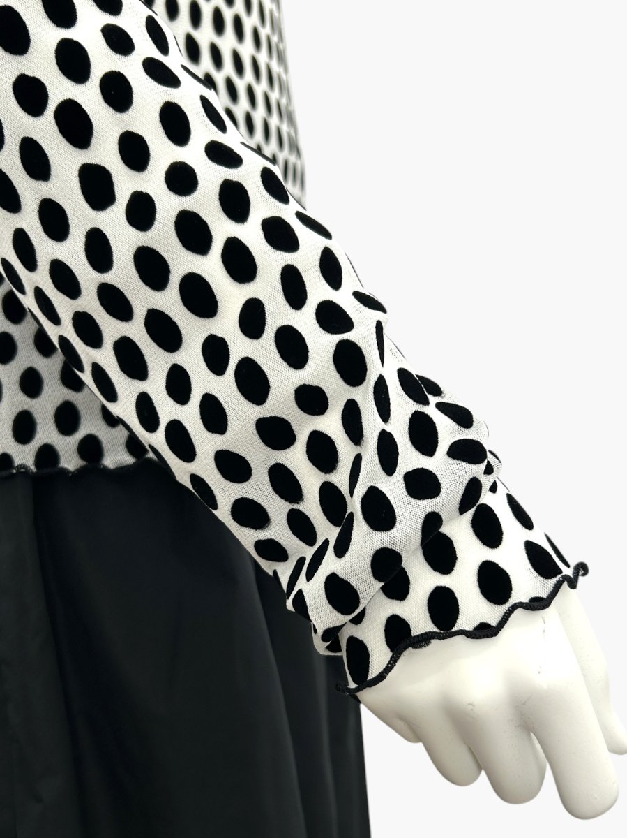画像9: ランダムドットチュール　スタンドネック (9)
