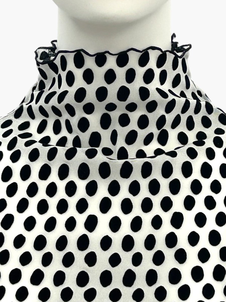 画像8: ランダムドットチュール　スタンドネック (8)