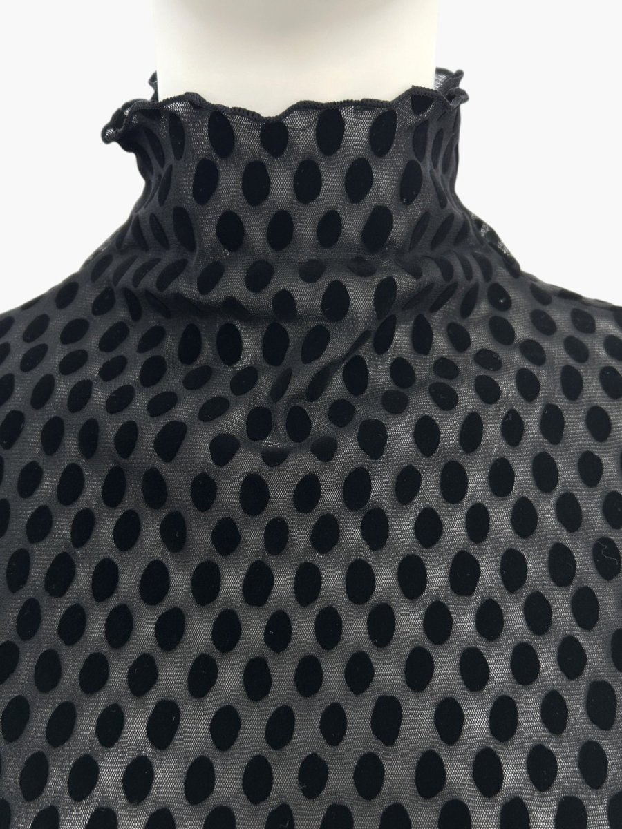 画像5: ランダムドットチュール　スタンドネック (5)