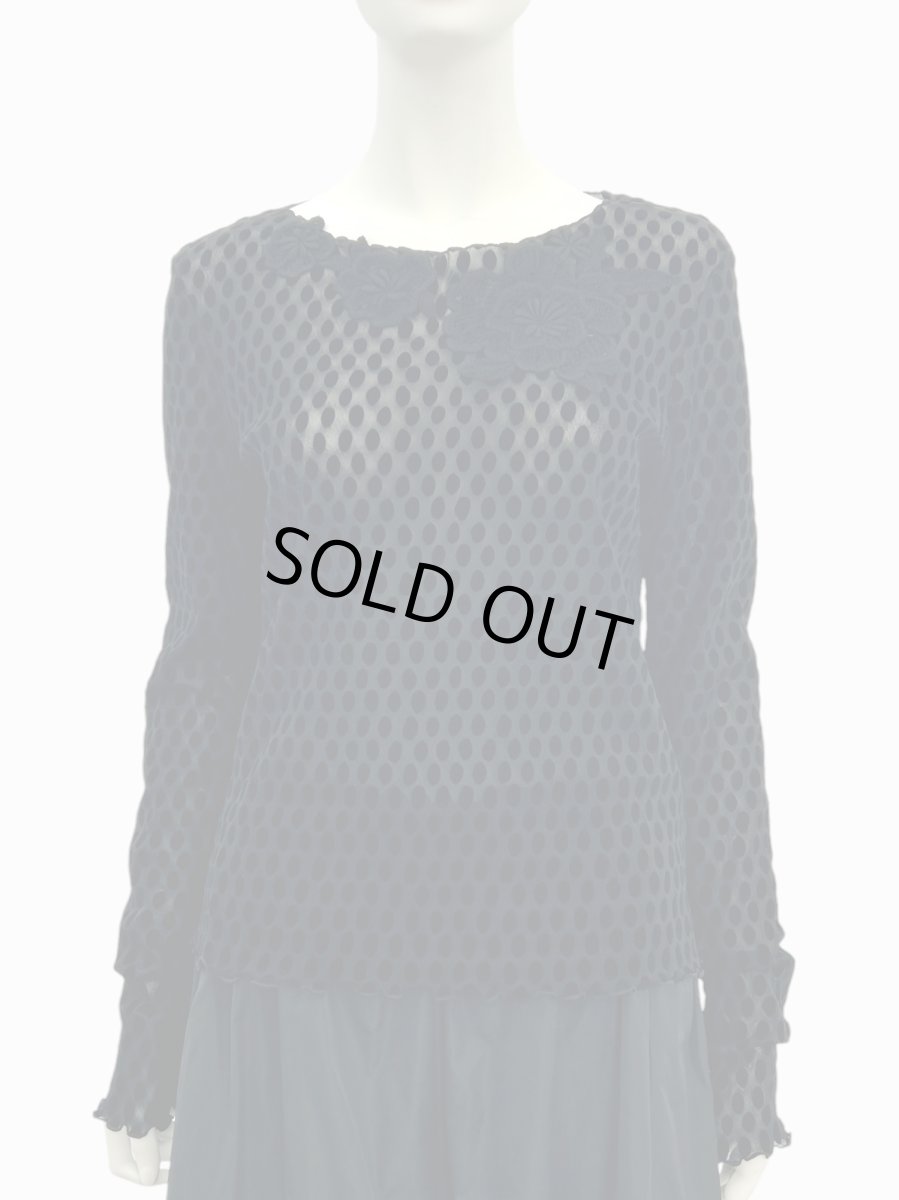 画像9: ランダムドットチュール ラウンドネック  (9)