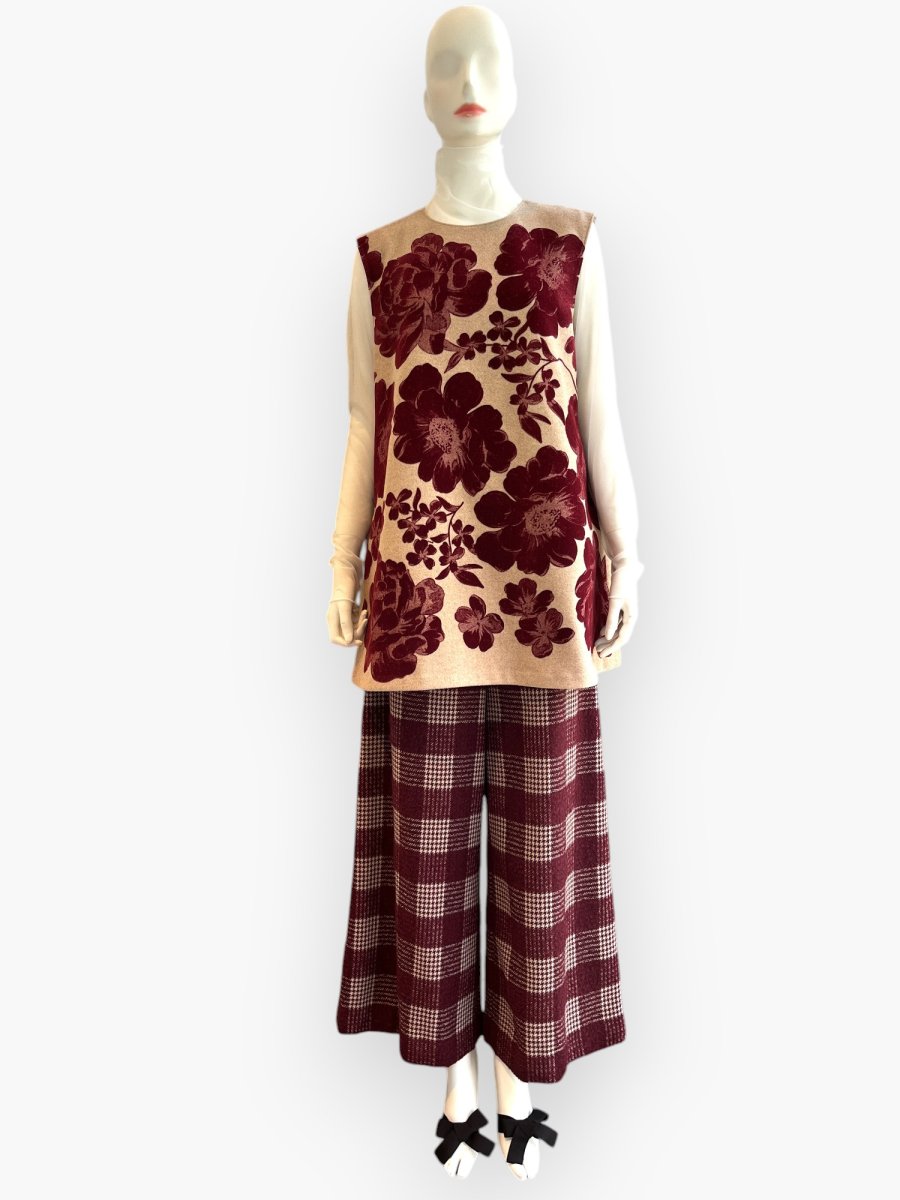 画像6: バーガンディーチェック　パンツ  (6)